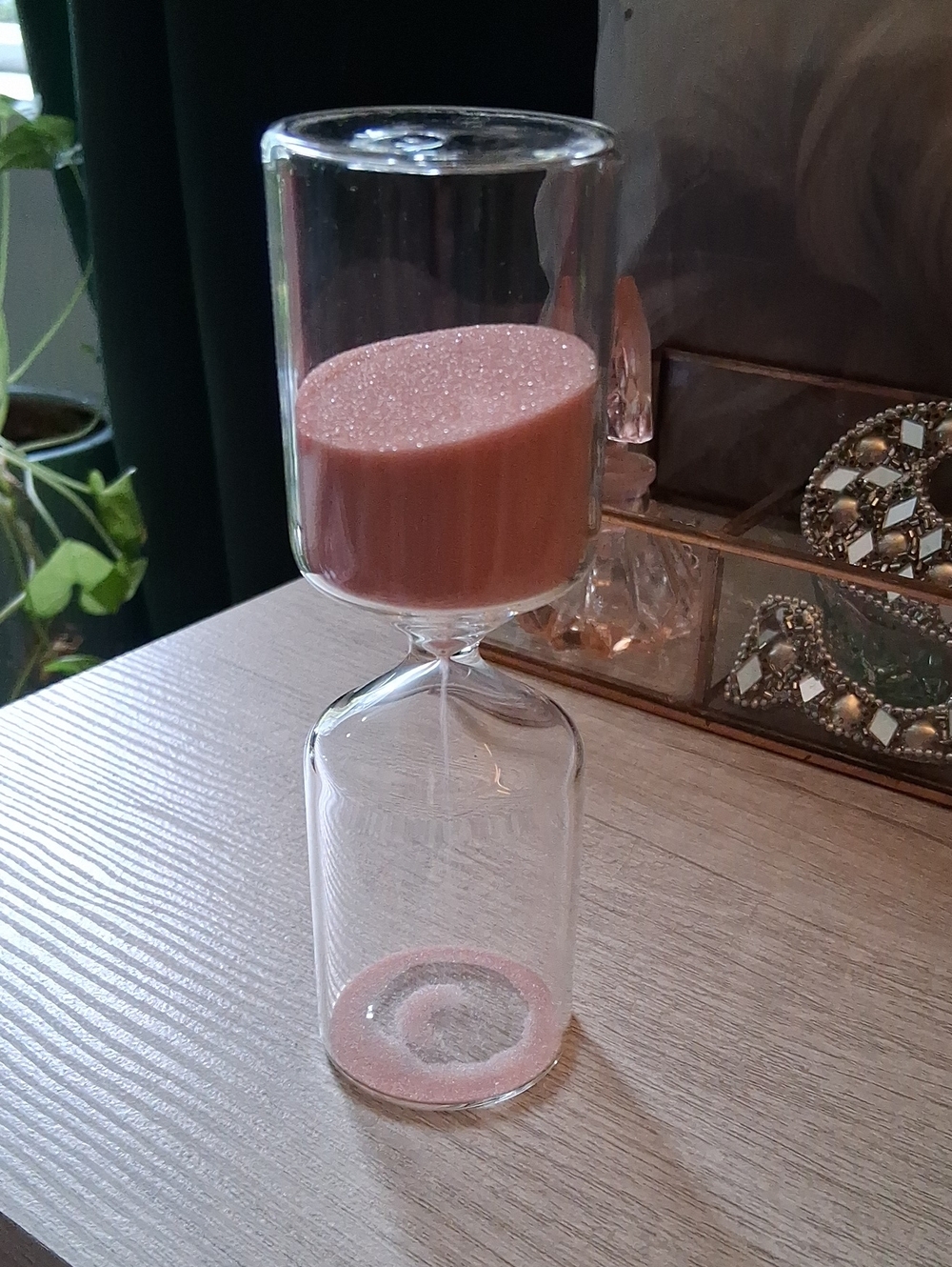 Decorative Pink Sand Hourglass Vase - Home Accents